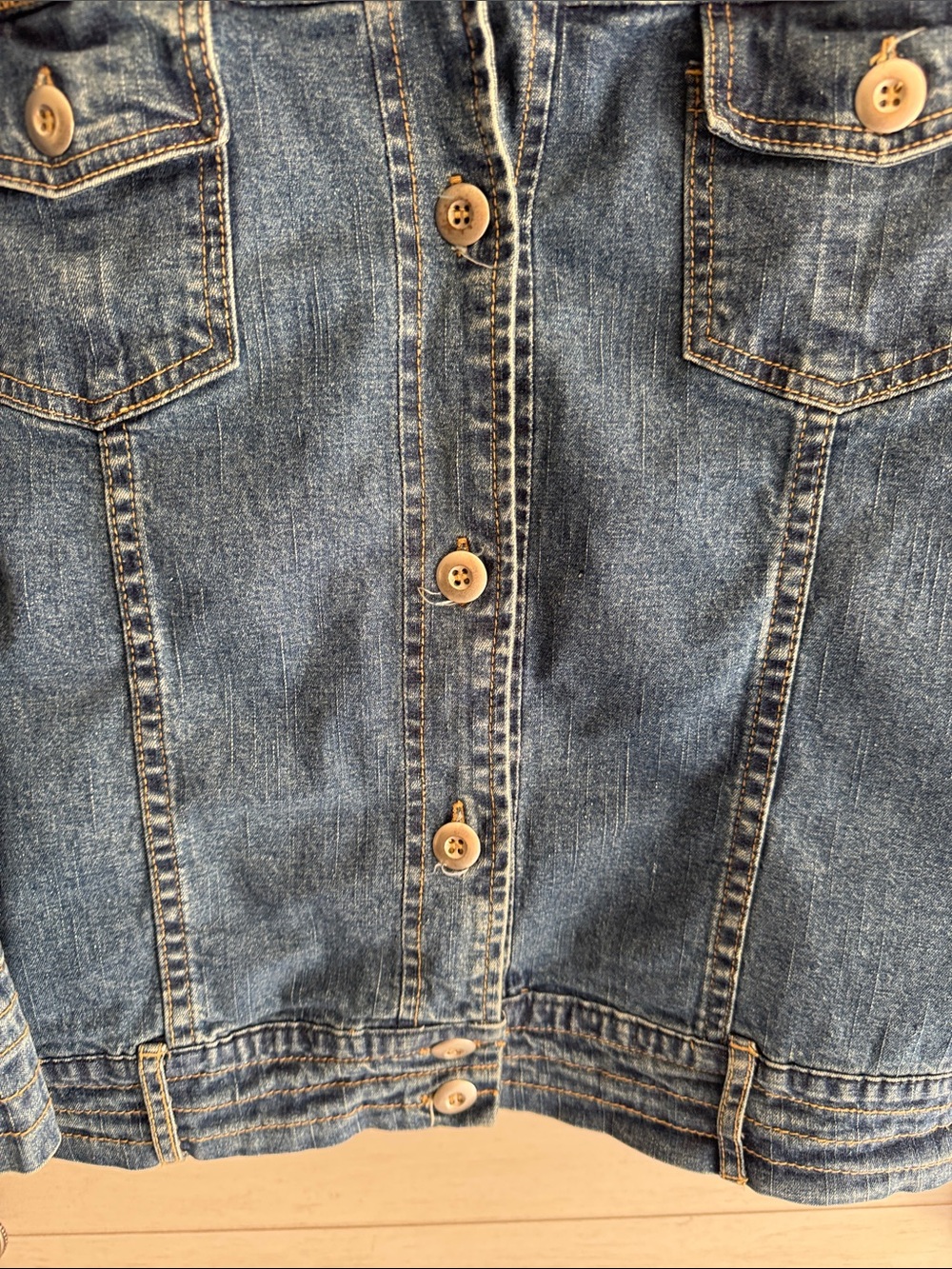 Christopher & Banks Medium Blue Denim Jean Jacket SZ Large - Picture 5 of 8